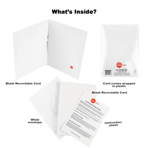 (12-Pack) Blank Recordable DIY Greeting Cards