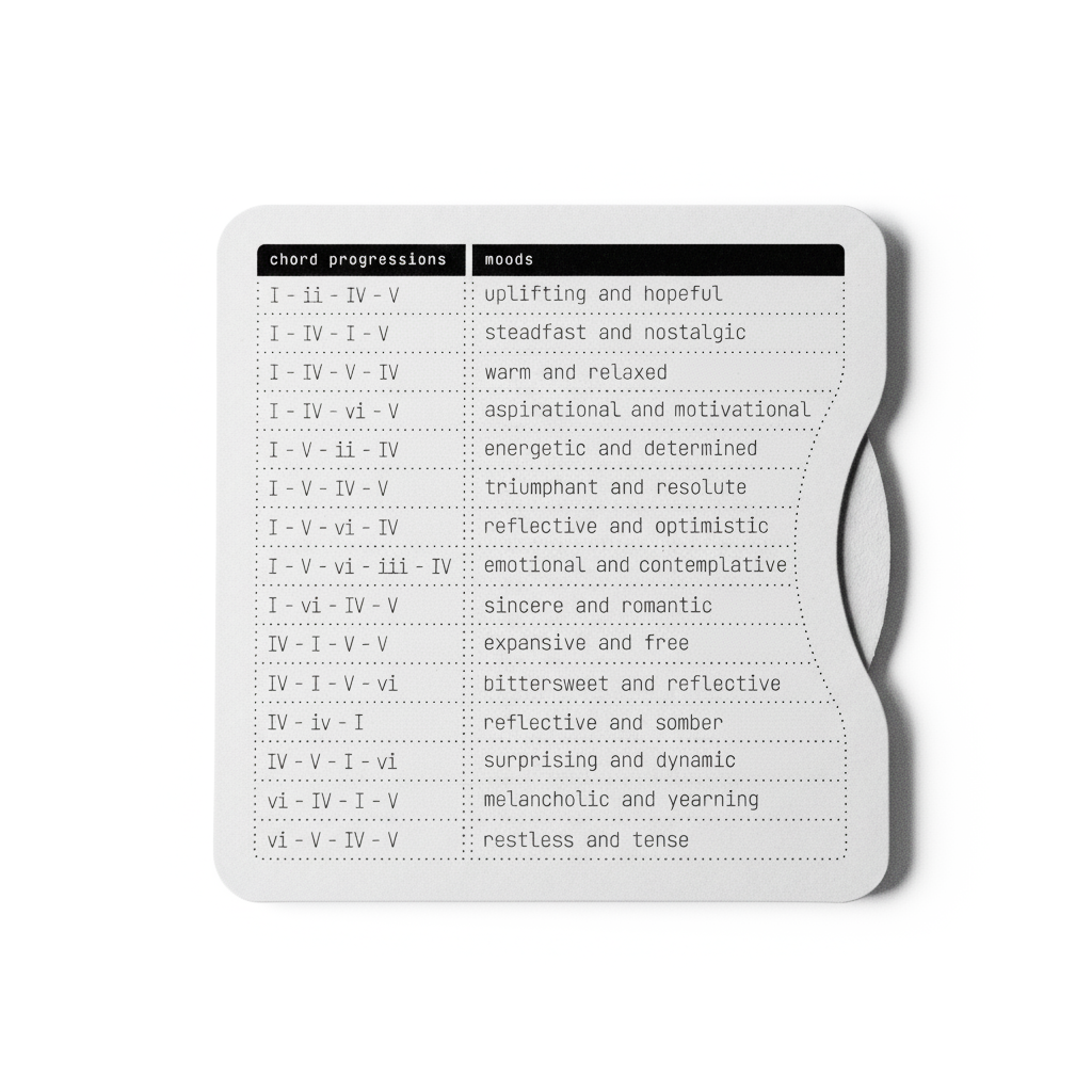 Chordii Roman Numeral Chord Finder Music Theory Wheel (White)