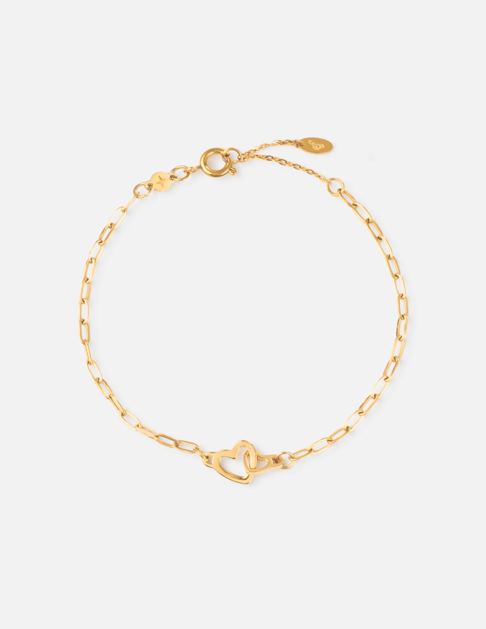 Heart Paperclip Chain Bracelet