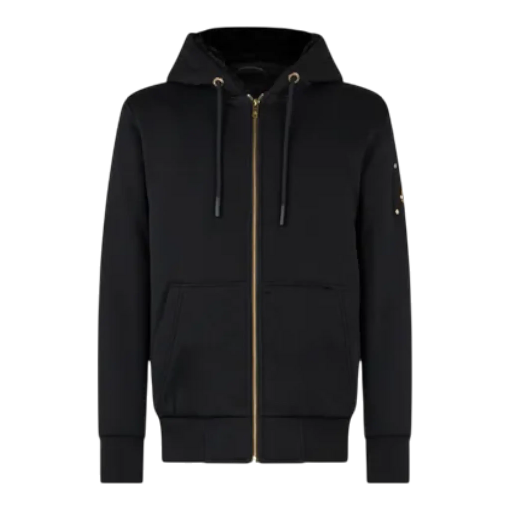MOOSE KNUCKLES CLASSIC BUNNY MEN Zip-Up Hoodie Black/Black Fur