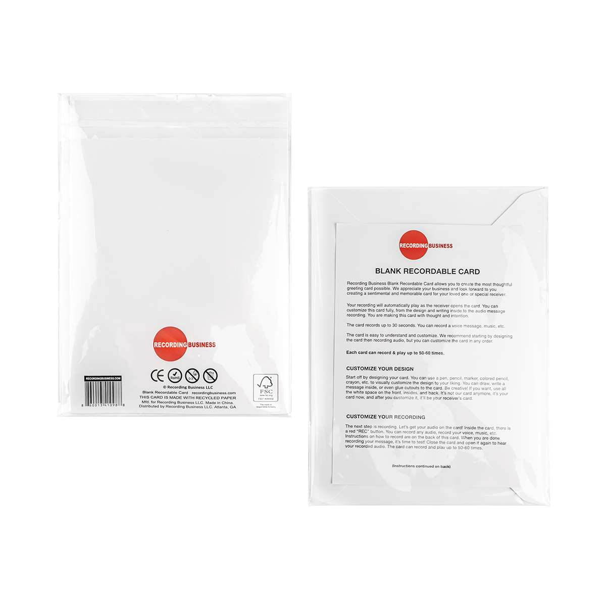 Blank Recordable Card