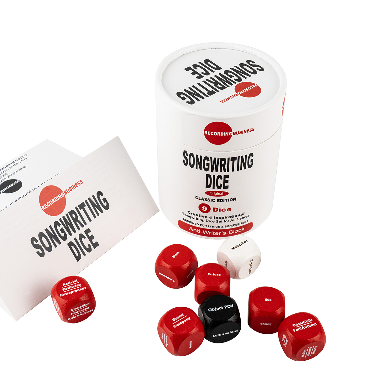 Songwriting Dice: 9 Songwriting Dice Set for all Genres